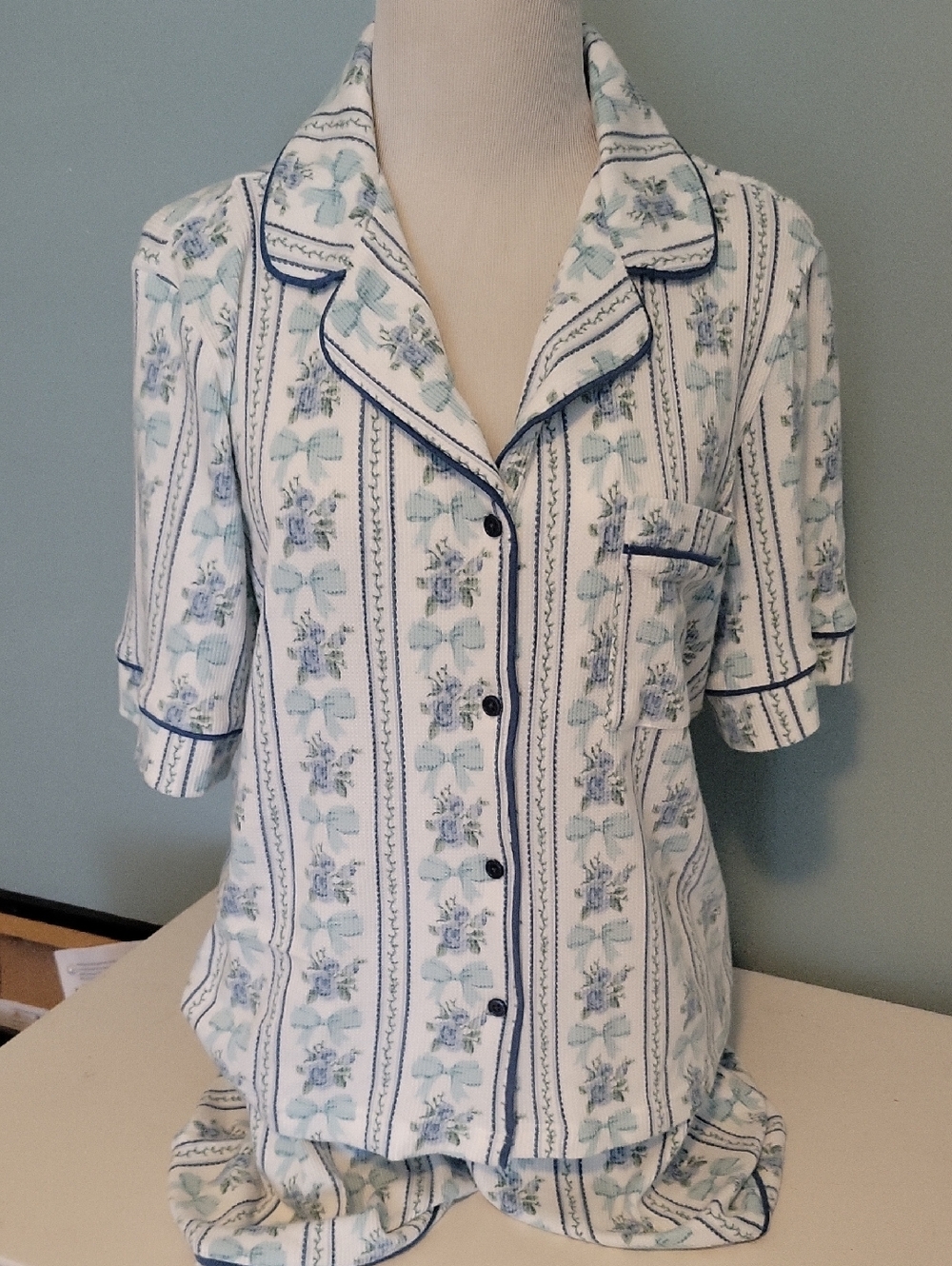 Daydream by Berkshire Homewear Light Blue Floral Sleep Top and Short Set